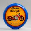 Indian M.C. (Motorcycle) 13.5" Gas Pump Globe with light blue plastic body