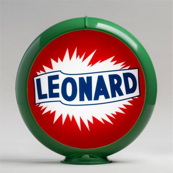 Leonard 13.5" Gas Pump Globe with green plastic body