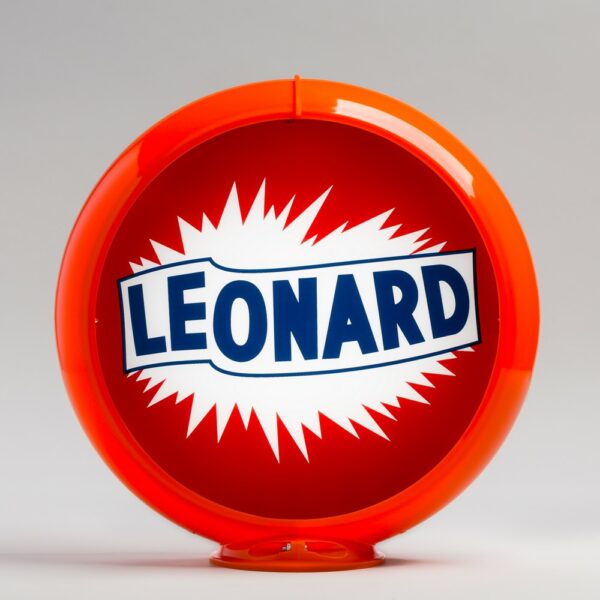 Leonard 13.5" Gas Pump Globe with orange plastic body