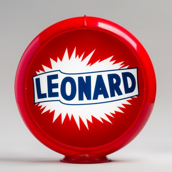 Leonard 13.5" Gas Pump Globe with red plastic body