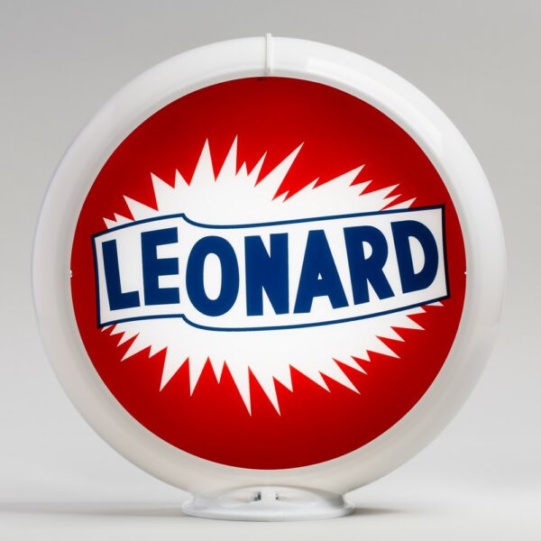 Leonard 13.5" Gas Pump Globe with white plastic body