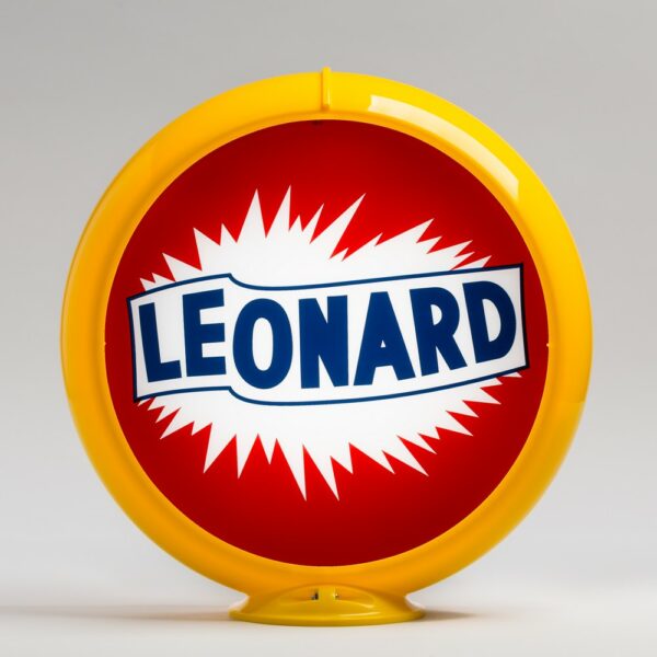 Leonard 13.5" Gas Pump Globe with yellow plastic body