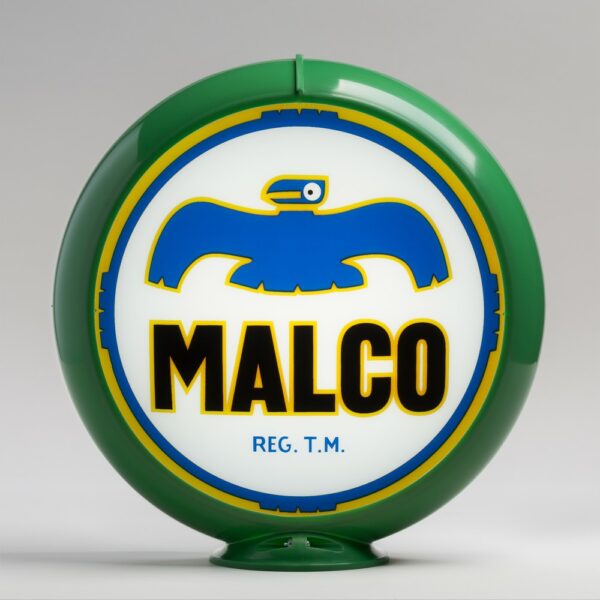 Malco (Thunderbird) 13.5" Gas Pump Globe with green plastic body