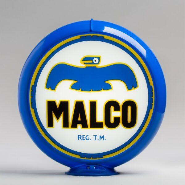 Malco (Thunderbird) 13.5" Gas Pump Globe with light blue plastic body