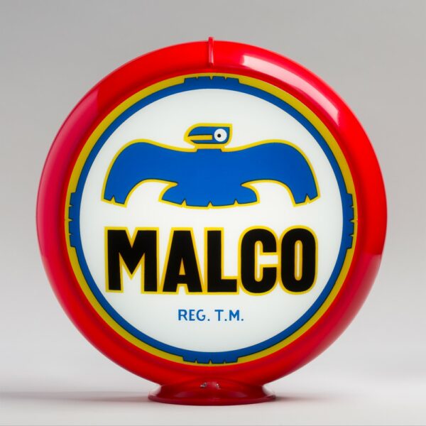 Malco (Thunderbird) 13.5" Gas Pump Globe with red plastic body