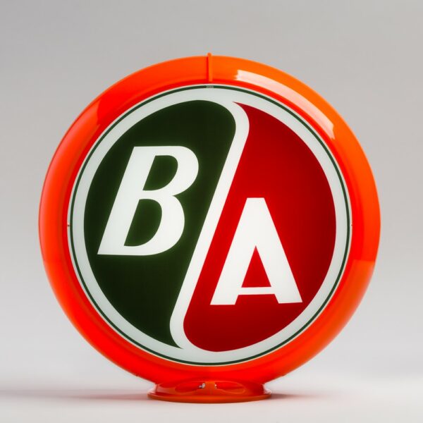 B/A Red & Green 13.5" Gas Pump Globe with orange plastic body