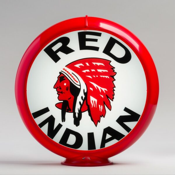 Red Indian 13.5" Gas Pump Globe with red plastic body