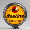 Beeline Diesel Fuel 13.5" Gas Pump Globe with unpainted steel body