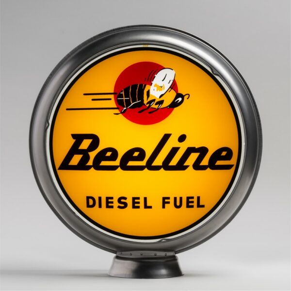 Beeline Diesel Fuel 13.5" Gas Pump Globe with unpainted steel body