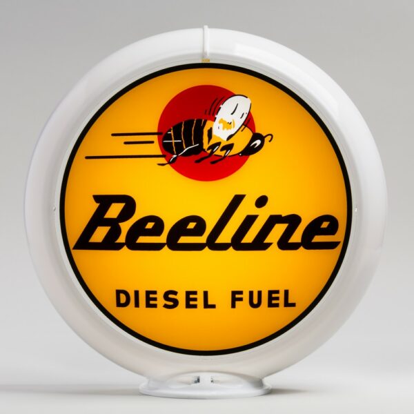 Beeline Diesel Fuel 13.5" Gas Pump Globe with white plastic body