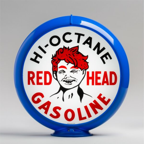 Red Head 13.5" Gas Pump Globe with light blue plastic body