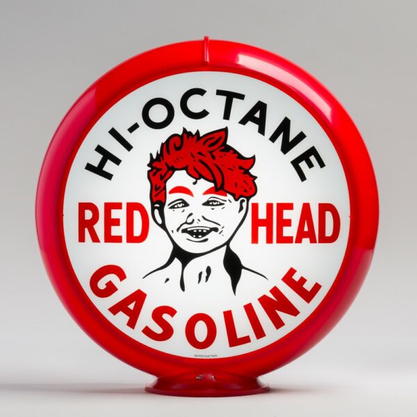 Red Head 13.5" Gas Pump Globe with red plastic body