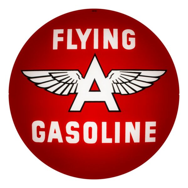 Flying A Gasoline (Red) 13.5" Gas Pump Globe single lens