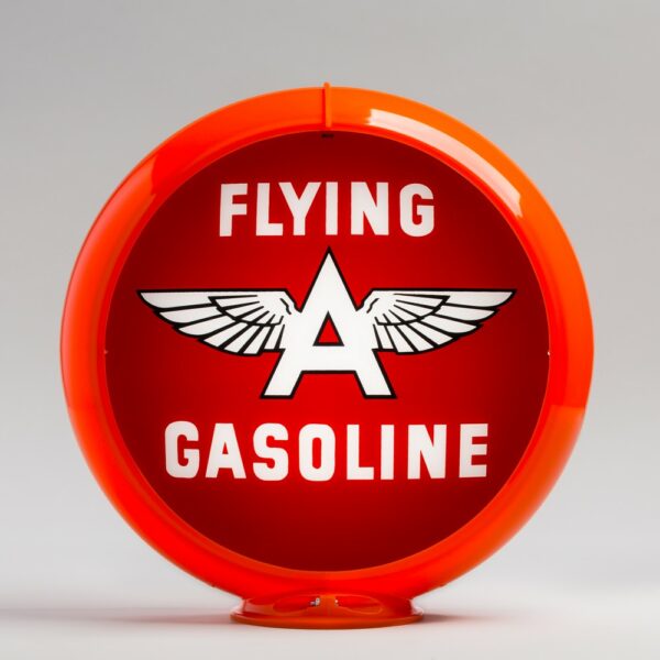 Flying A Gasoline (Red) 13.5" Gas Pump Globe with orange plastic body