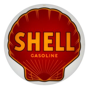 Shell Gasoline (Red) 13.5" Gas Pump Globe single lens