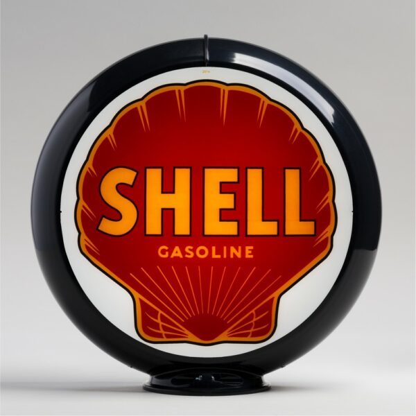 Shell Gasoline (Red) 13.5" Gas Pump Globe with black plastic body