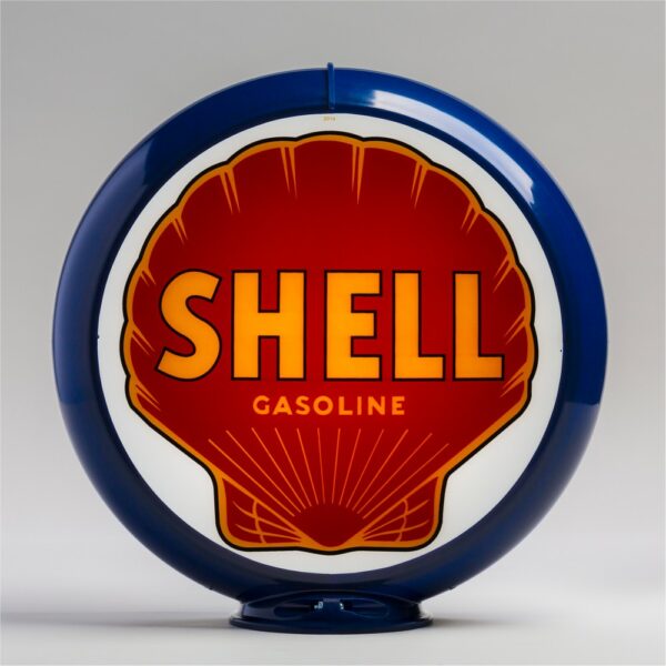 Shell Gasoline (Red) 13.5" Gas Pump Globe with dark blue plastic body