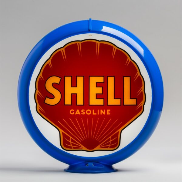 Shell Gasoline (Red) 13.5" Gas Pump Globe with light blue plastic body