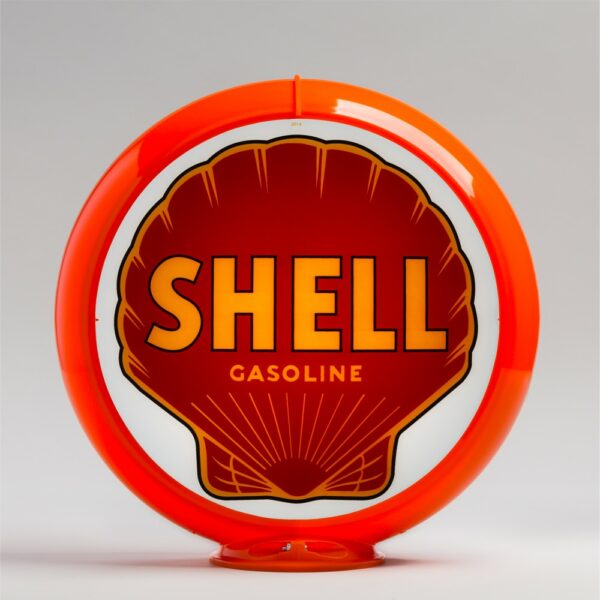 Shell Gasoline (Red) 13.5" Gas Pump Globe with orange plastic body