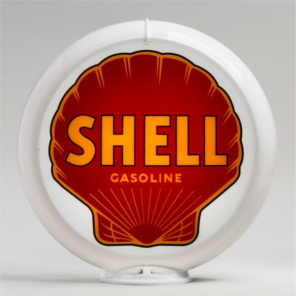 Shell Gasoline (Red) 13.5" Gas Pump Globe with white plastic body