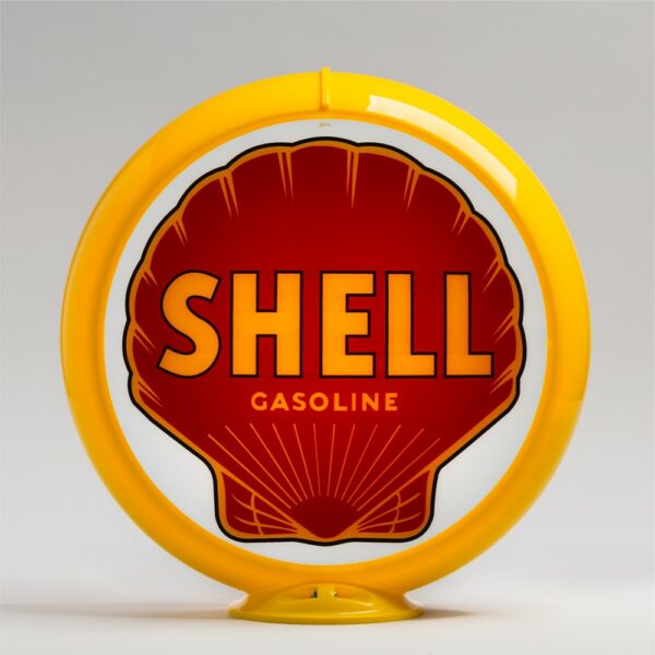 Shell Gasoline (Red) 13.5" Gas Pump Globe with yellow plastic body