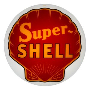 Super Shell (Red) 13.5" Gas Pump Globe single lens