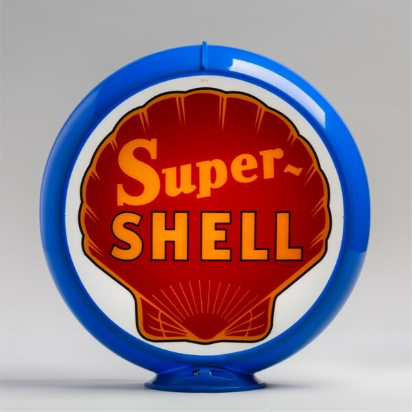 Super Shell (Red) 13.5" Gas Pump Globe with light blue plastic body