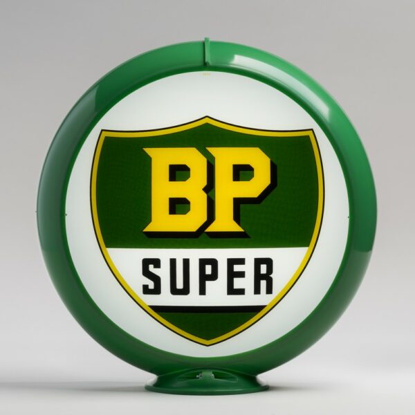 BP Super 13.5" Gas Pump Globe with green plastic body