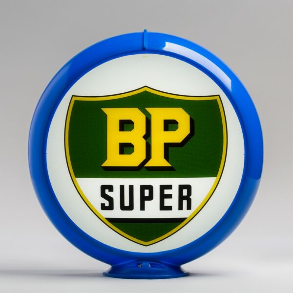 BP Super 13.5" Gas Pump Globe with light blue plastic body