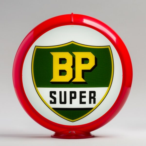 BP Super 13.5" Gas Pump Globe with red plastic body