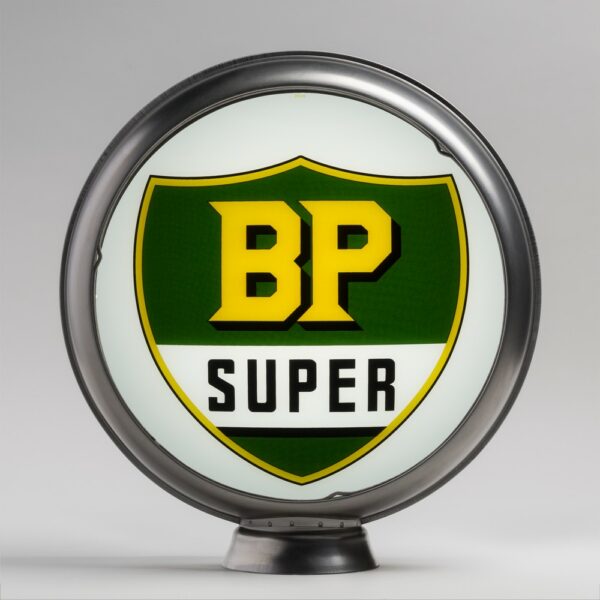 BP Super 13.5" Gas Pump Globe with unpainted steel body