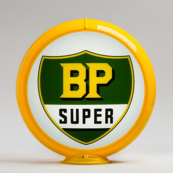 BP Super 13.5" Gas Pump Globe with yellow plastic body