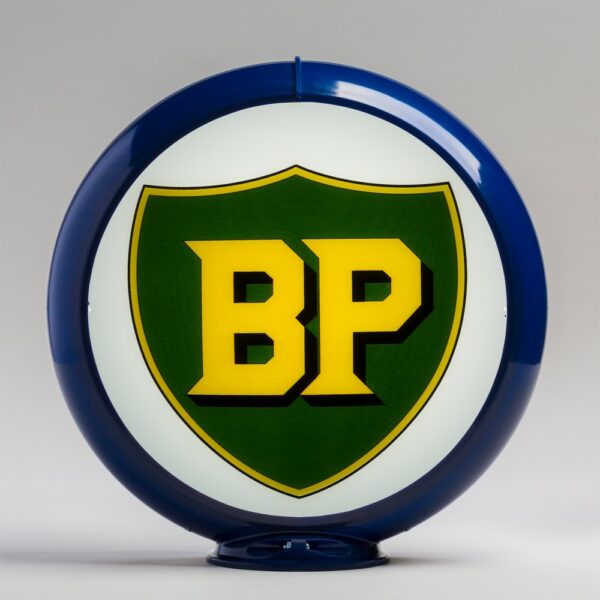 BP 13.5" Gas Pump Globe with dark blue plastic body