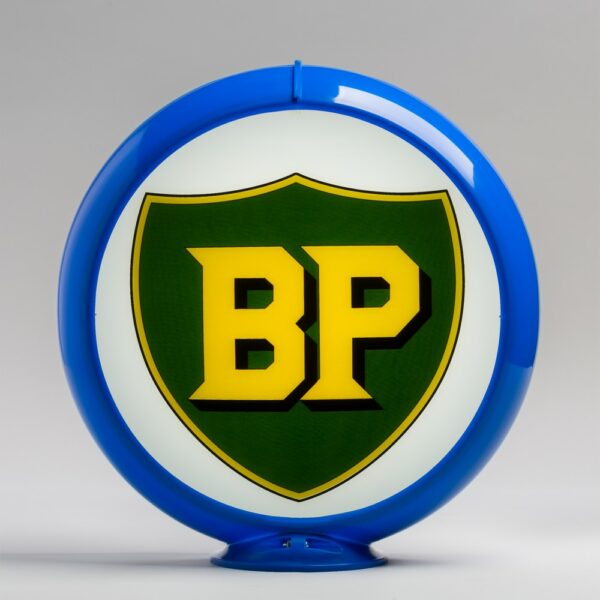 BP 13.5" Gas Pump Globe with light blue plastic body