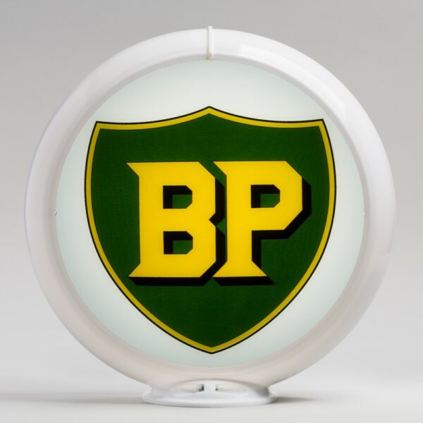 BP 13.5" Gas Pump Globe with white plastic body