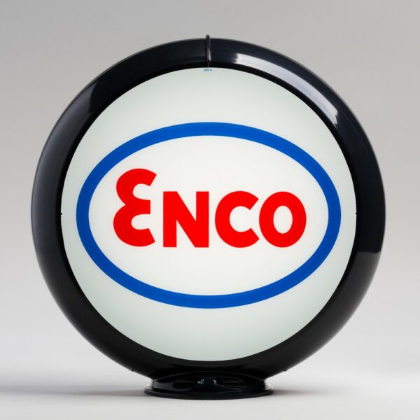 Enco (oval logo) 13.5" Gas Pump Globe with black plastic body