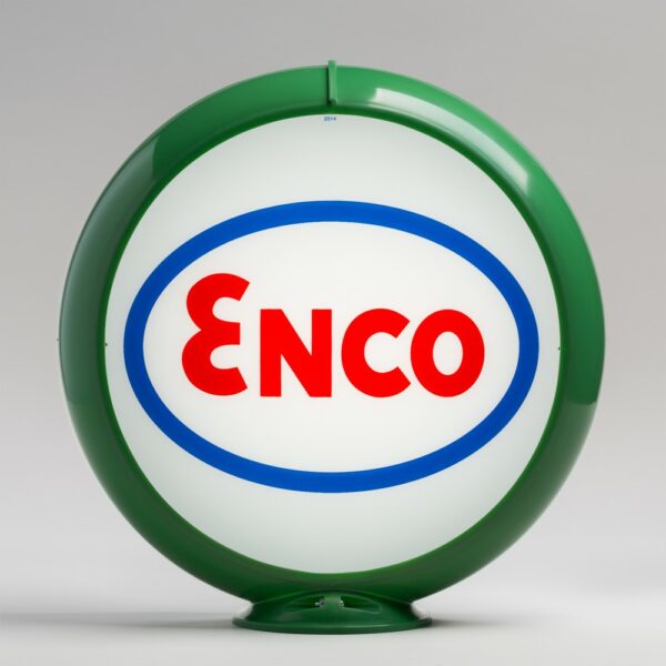 Enco (oval logo) 13.5" Gas Pump Globe with green plastic body