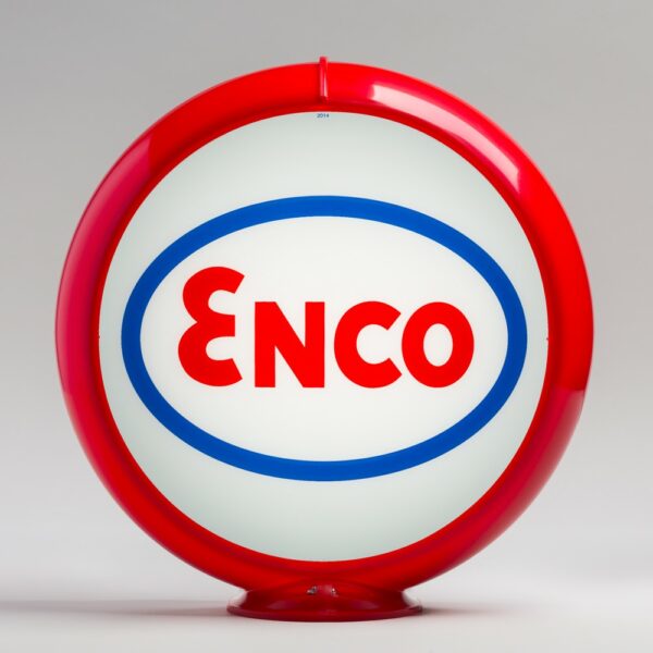 Enco (oval logo) 13.5" Gas Pump Globe with red plastic body