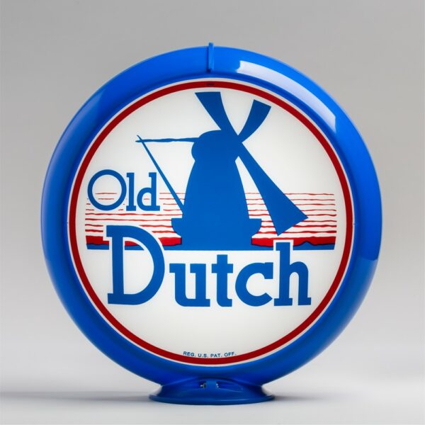 Old Dutch 13.5" Gas Pump Globe with light blue plastic body