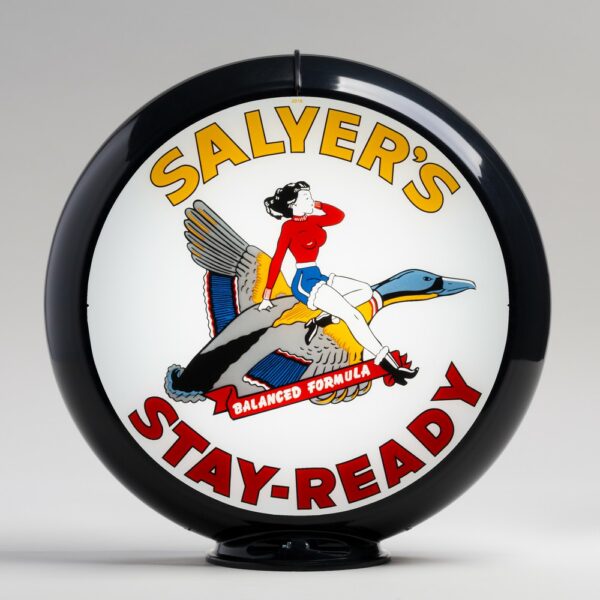 Salyer's Stay Ready 13.5" Gas Pump Globe with black plastic body