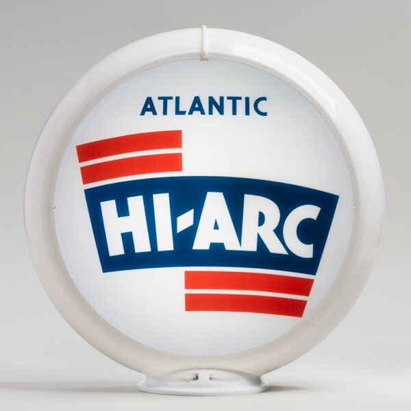 Atlantic Hi Arc 13.5" Gas Pump Globe with white plastic body