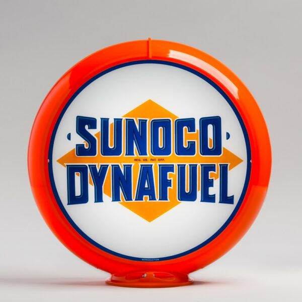 Sunoco Dynafuel 13.5" Gas Pump Globe with orange plastic body