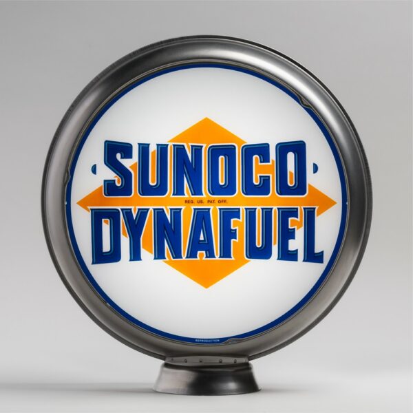 Sunoco Dynafuel 13.5" Gas Pump Globe with unpainted steel body