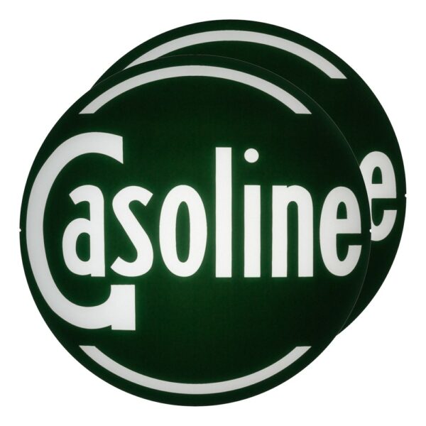 Gasoline (Green) 13.5" Gas Pump Globe lens pair