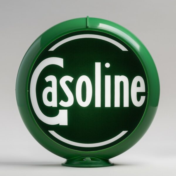 Gasoline (Green) 13.5" Gas Pump Globe with green plastic body