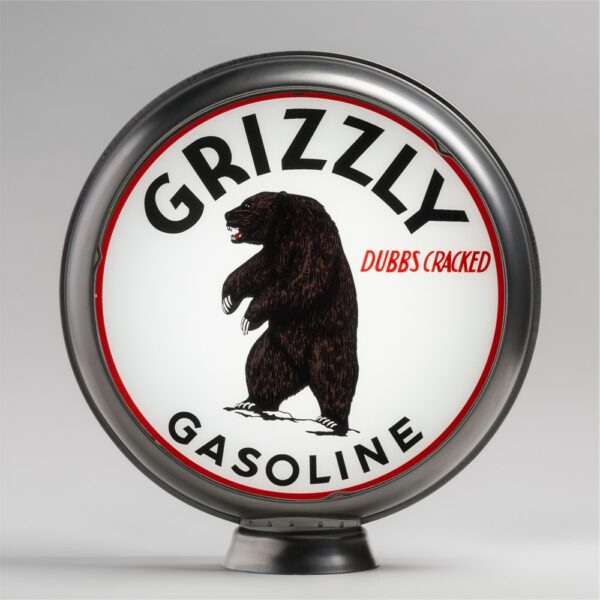 Grizzly Gasoline 13.5" Gas Pump Globe with unpainted steel body