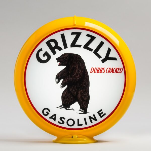 Grizzly Gasoline 13.5" Gas Pump Globe with yellow plastic body