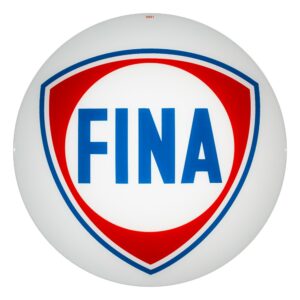 Fina Gasoline 13.5" Gas Pump Globe single lens