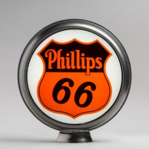 Phillips 66 15" Gas Pump Globe with unpainted steel body