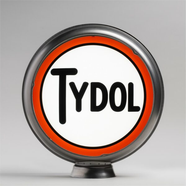 Tydol (Early Logo) 15″ Gas Pump Globe with unpainted steel body